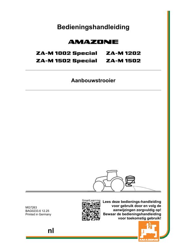 Gebruiksaanwijzing ZA-M 10/12/1502 SPECIAL