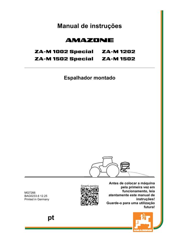 Manual de instruções ZA-M 10/12/1502 SPECIAL