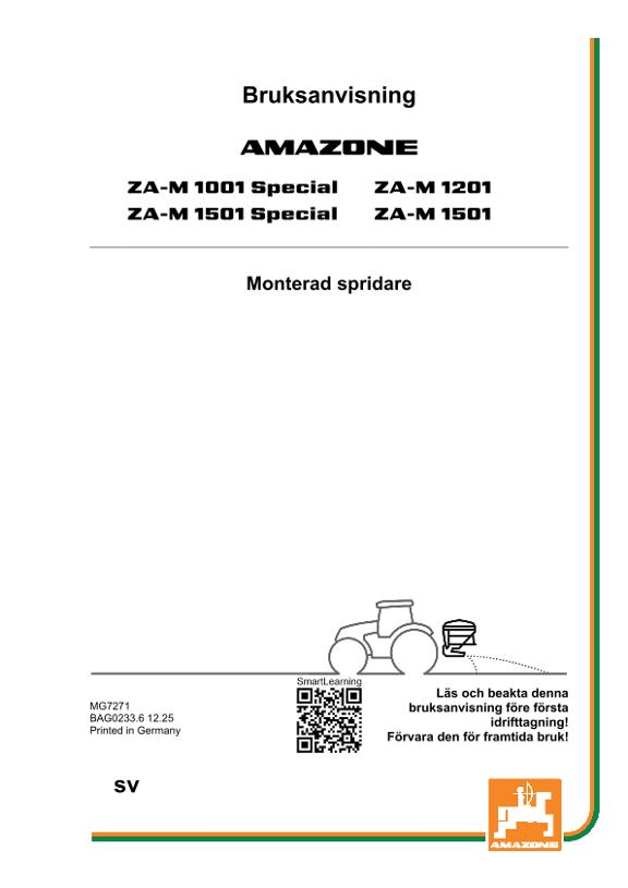 Bruksanvisning ZA-M 10/12/1502 SPECIAL
