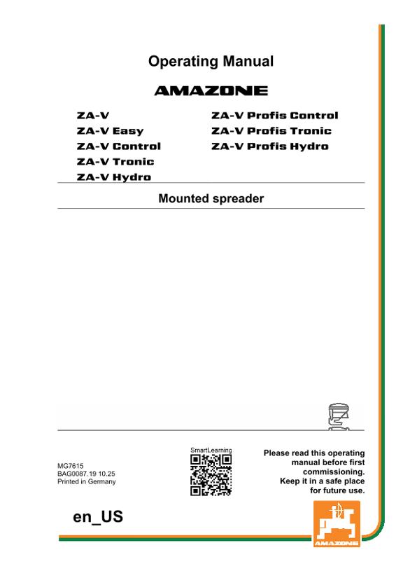 Operating manual ZA-V