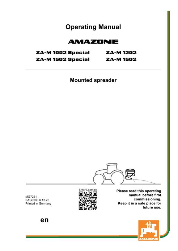 Operating manual ZA-M 10/12/1502 SPECIAL