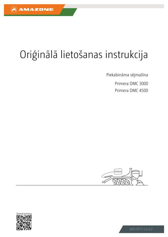 Lietošanas instrukcija Primera DMC 3000/4500 ISOBUS