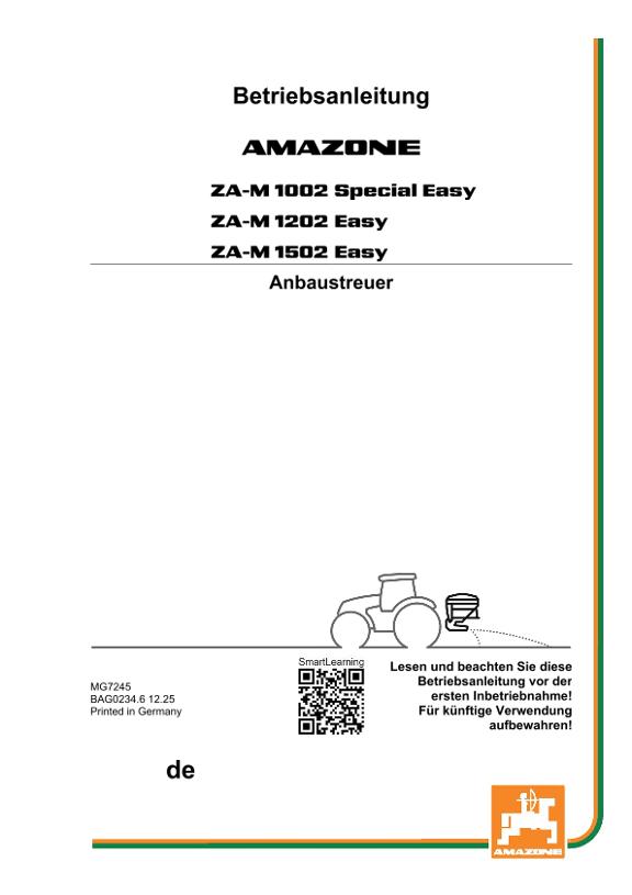 Betriebsanleitung ZA-M 10/12/1502 SPECIAL EASY