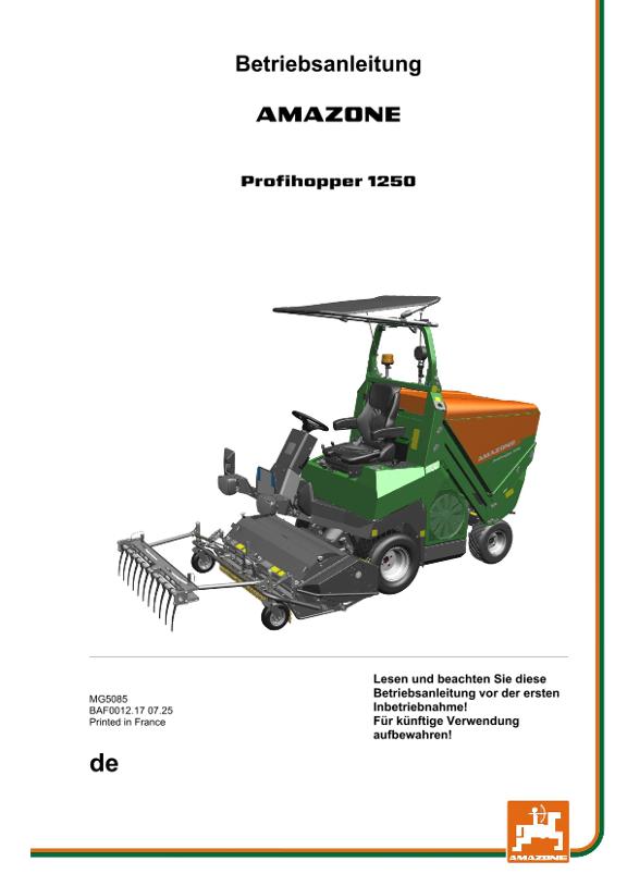 Betriebsanleitung Profihopper 1250 de