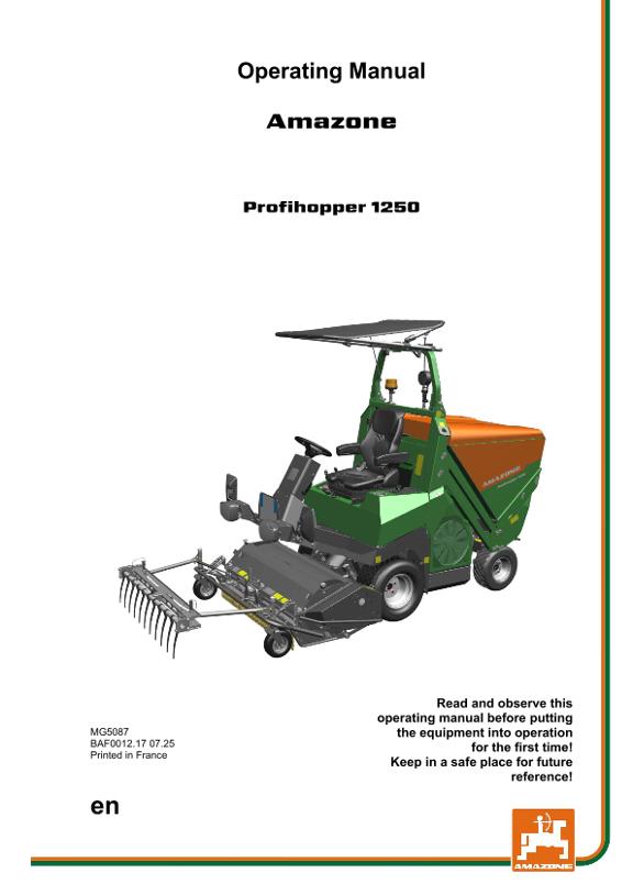 Operating manual Profihopper 1250 en