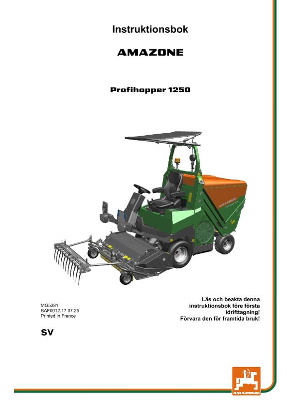 Bruksanvisning Profihopper 1250 sv