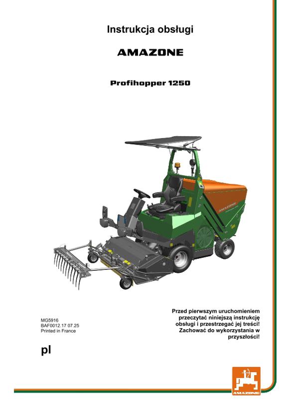 Instrukcje obsługi Profihopper 1250 pl