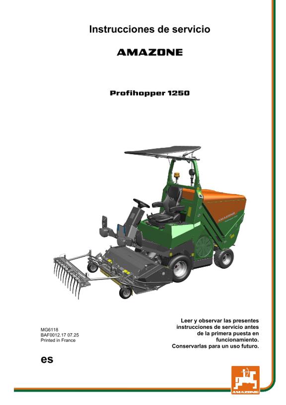 Instrucciones de uso Profihopper 1250 es