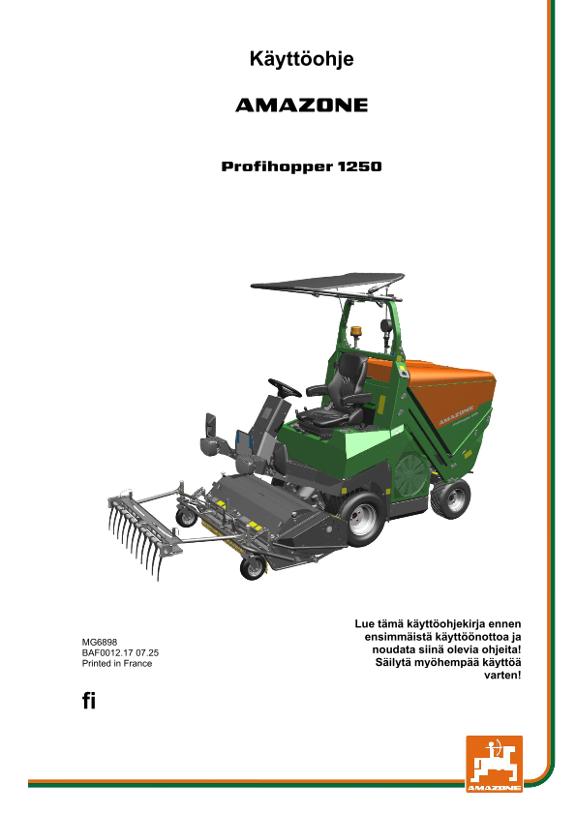 Käyttöohje Profihopper 1250 fi
