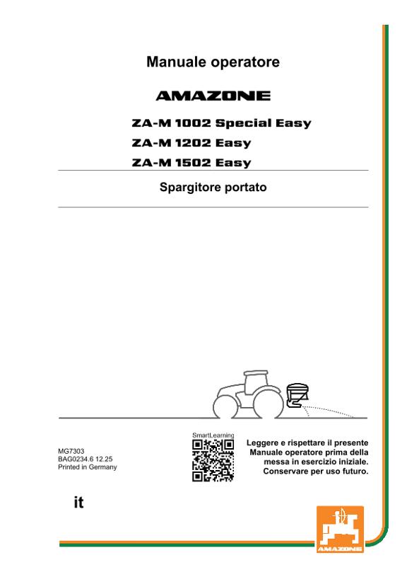Istruzioni per l'uso ZA-M 10/12/1502 SPECIAL EASY