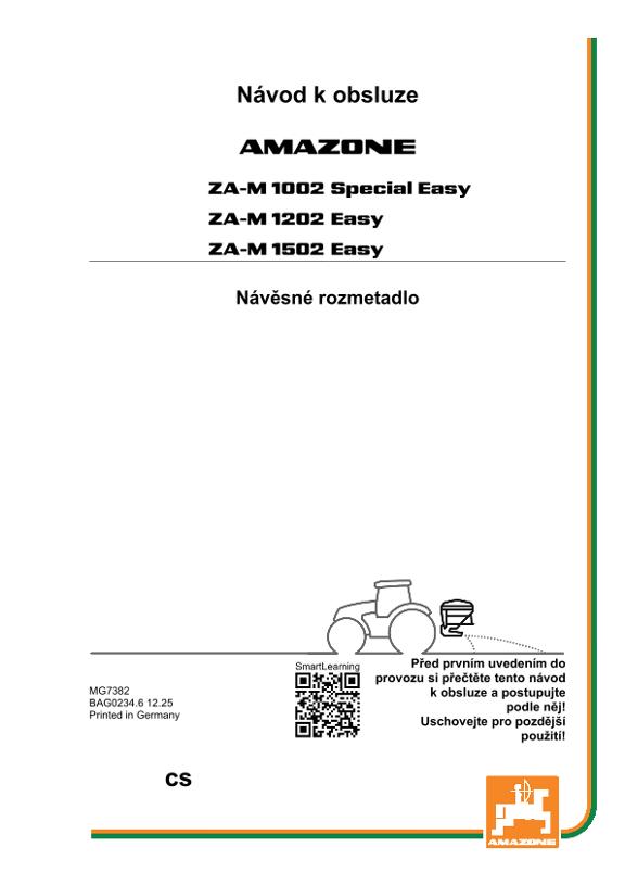 Návod k obsluze ZA-M 10/12/1502 SPECIAL EASY