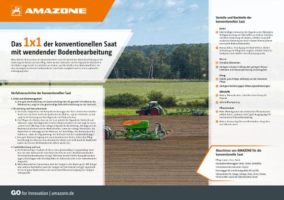Poster, 1x1 der konventionellen Saat