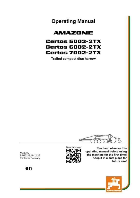 Operating manual CERTOS 02-2TX