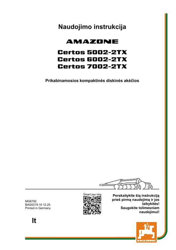 Naudojimo instrukcija CERTOS 02-2TX