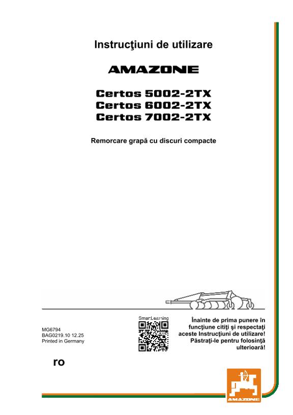 Instrucțiuni de utilizare CERTOS 02-2TX