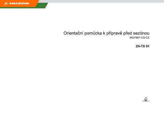 Orientační pomůcka k přípravě před sezónou ZA-TS 01