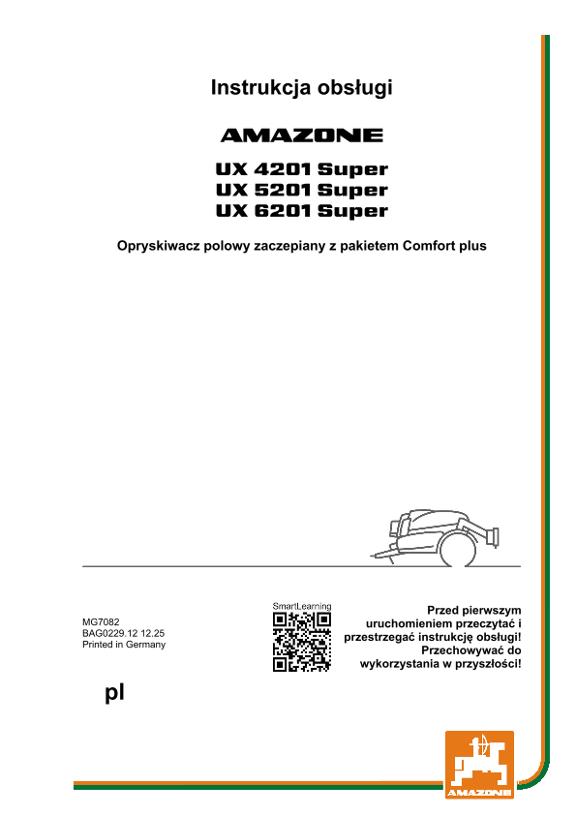 Instrukcje obsługi UX 4201/5201/6201 Super mit Comfort-Paket plus