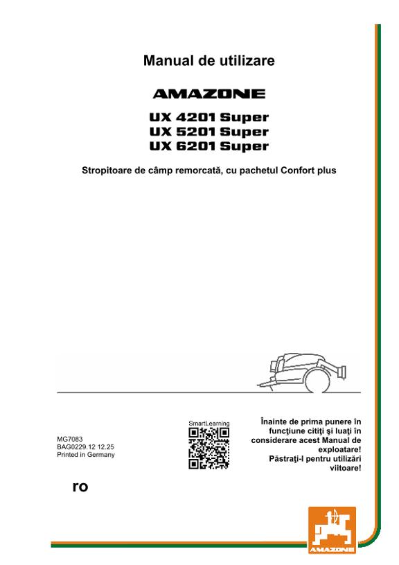 Instrucțiuni de utilizare UX 4/5/6201 SUPER CP PLUS