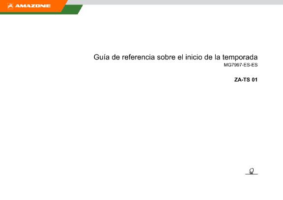 Guía de referencia sobre el inicio de la temporada ZA-TS 01