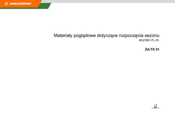 Materiały poglądowe dotyczące rozpoczęcia sezonu ZA-TS 01