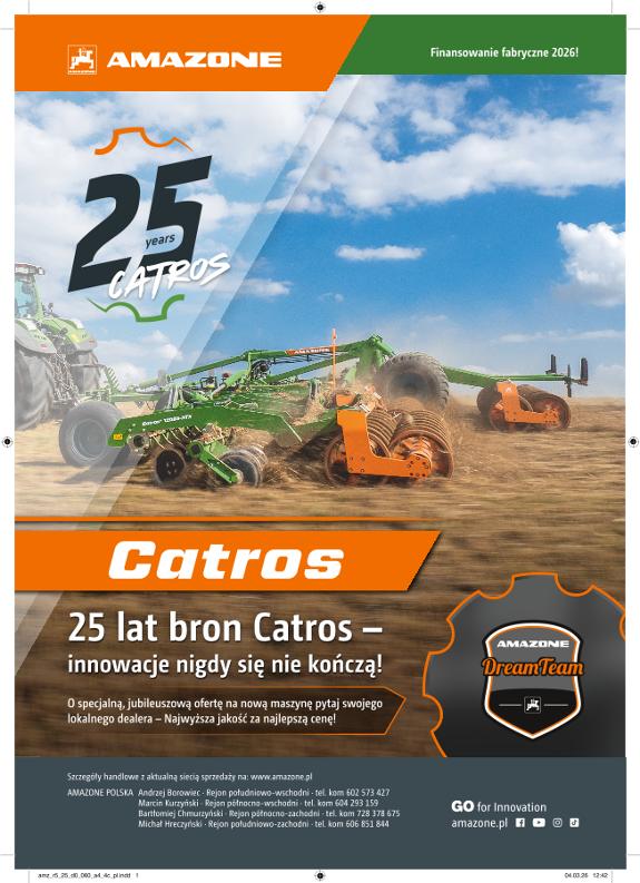 Anzeige „25 lat bron Catros – innowacje nigdy się nie kończą!“, A4, 4c, pl