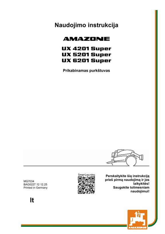 Naudojimo instrukcija UX 4/5/6201 Super