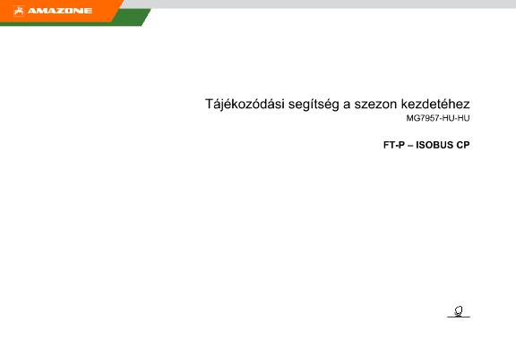 Tájékozódási segítség a szezon kezdetéhez FTP-ISOBUS CP