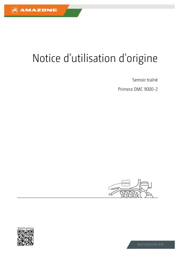Notice d’utilisation Primera DMC 9000-2 ISOBUS