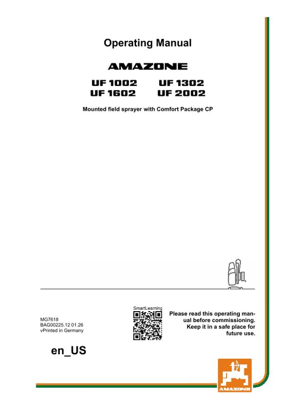 Operating manual UF CP 1002/1302/1602/2002