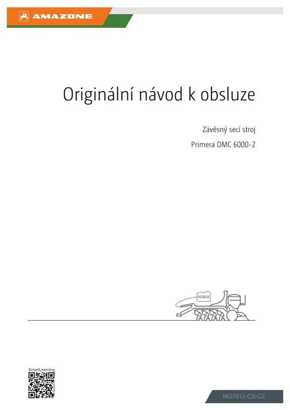 Návod k obsluze Primera DMC 6000-2 ISOBUS