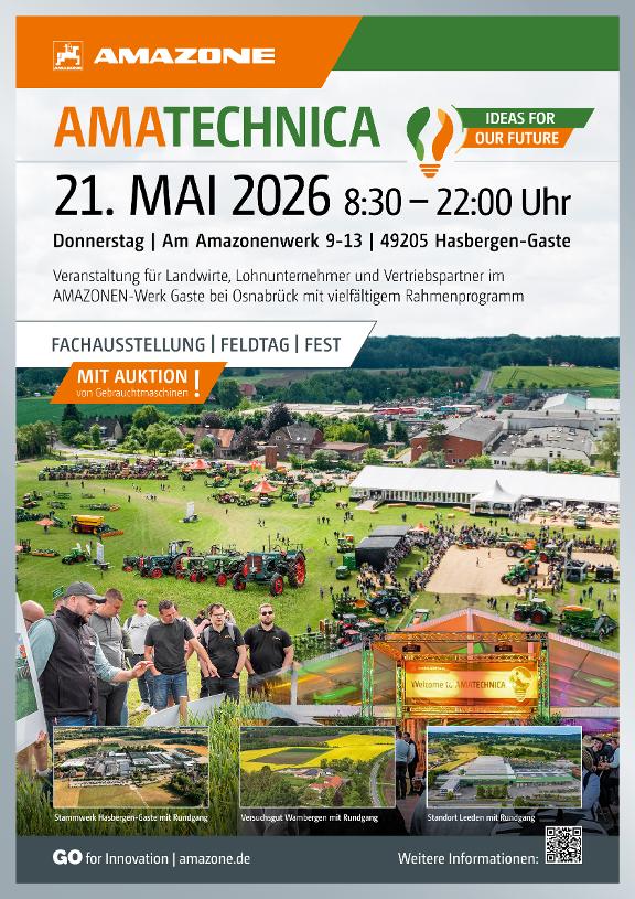 AMATECHNICA 2026 Kundenstopper DIN A1