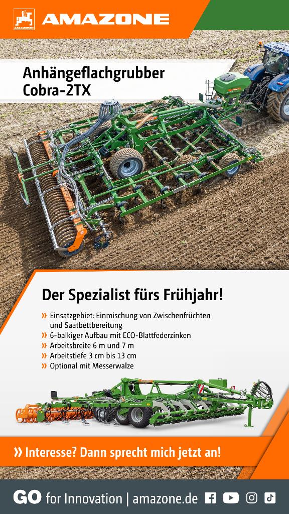 WhatsApp-Anzeige „Anhängeflachgrubber Cobra-2TX", 1080x1920 pix, rgb, de