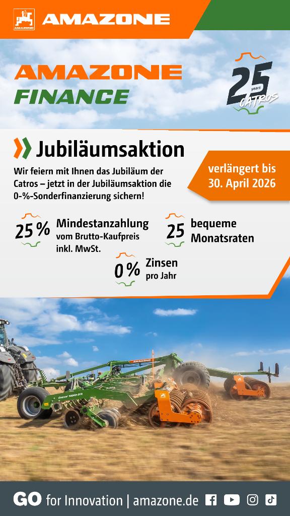 WhatsApp-Anzeige „AMAZONE FINANCE – Jubiläumsaktion“, 1080x1920 pix, rgb