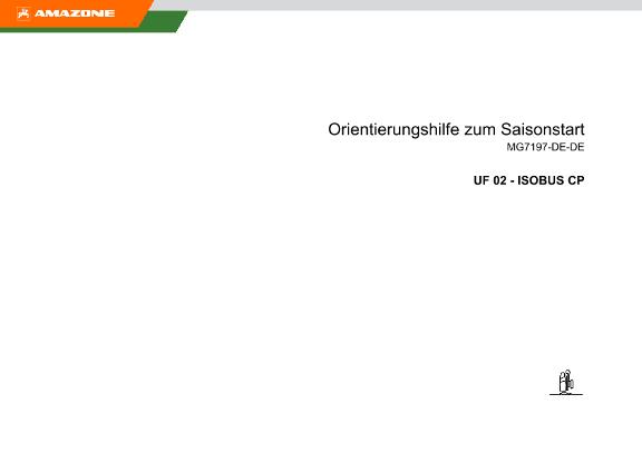 Orientierungshilfe zum Saisonstart UF02 CP