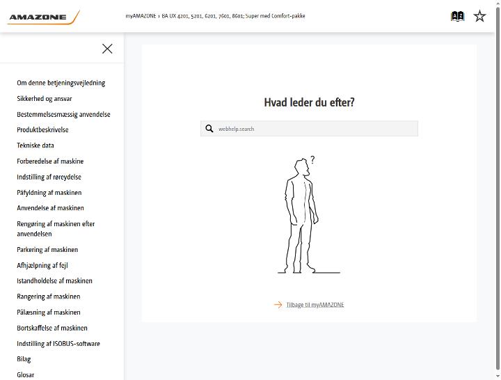 Brugsanvisning UX 4201, 5201, 6201, 7601, 8601; Super mit Comfort-Paket