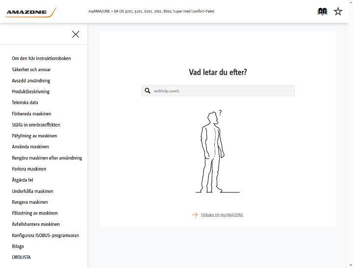 Bruksanvisning UX 4201, 5201, 6201, 7601, 8601; Super mit Comfort-Paket