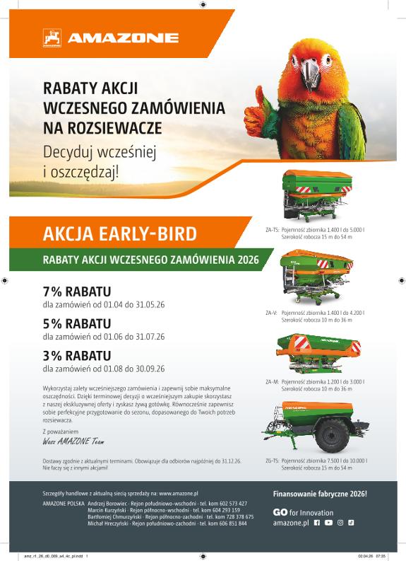 Anzeige „AKCJA EARLY-BIRD“, A4, 4c, pl