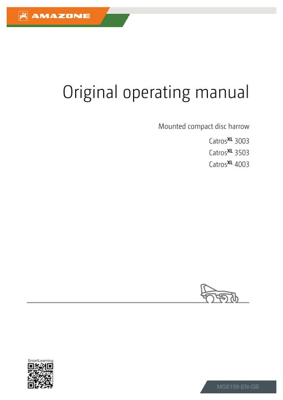 Operating manual CatrosXL 3003, 3503, 4003
