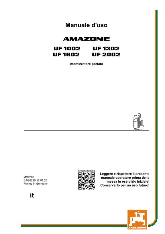 Istruzioni per l'uso UF 1002,1302, 1602, 2002 UF2