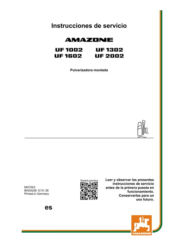 Instrucciones de uso UF 1002, 1302, 1602, 2002; UF2