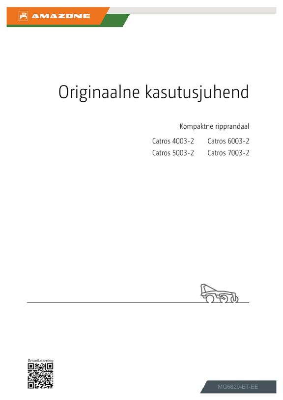 Kasutusjuhend Catros 4003-2/5003-2/6003-2/7003-2