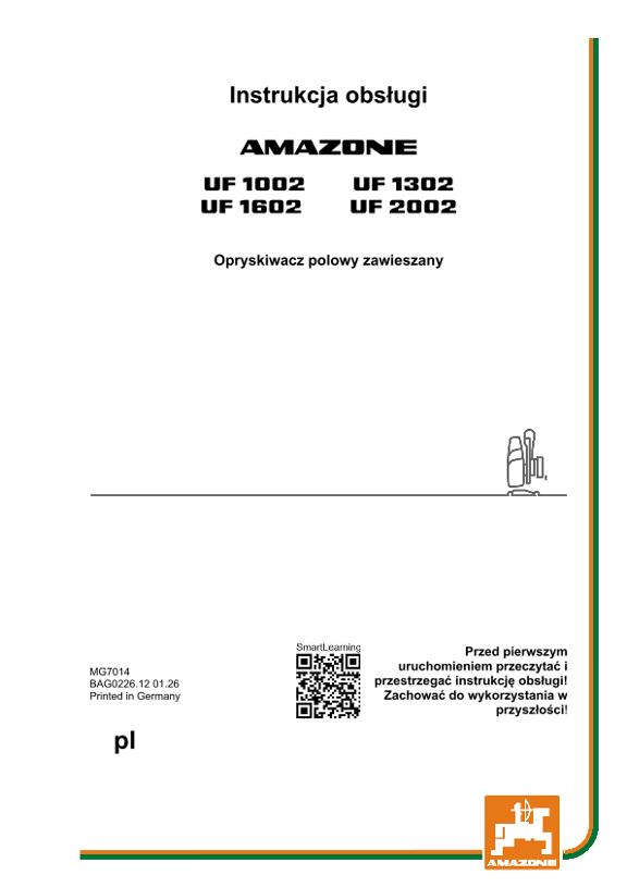 Instrukcje obsługi UF 1002, 1302, 1602, 2002 UF2
