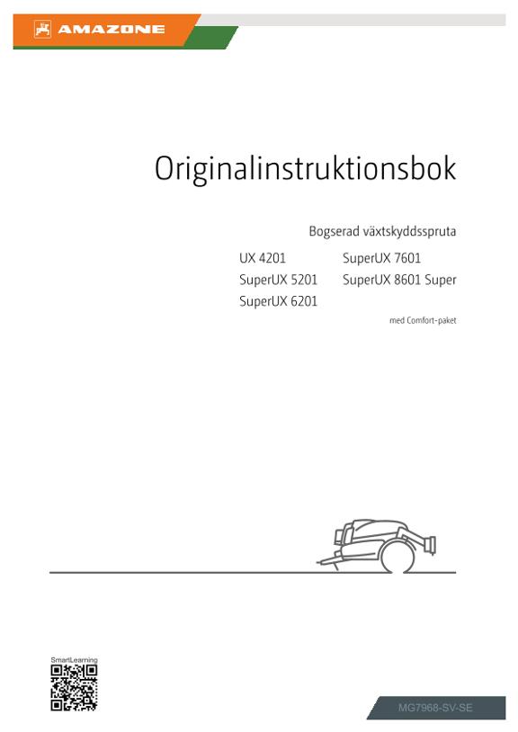 Bruksanvisning UX 4201, 5201, 6201, 7601, 8601; Super mit Comfort-Paket