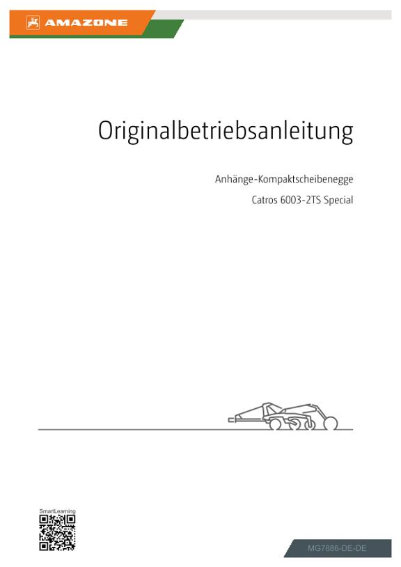 Betriebsanleitung Catros 6003-2TS; Special; CA3