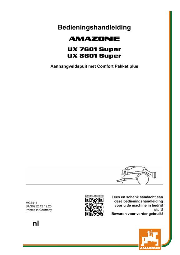 Gebruiksaanwijzing UX 7601, 8601 ; mit Comfort-Paket plus ; UX1