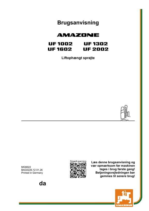 Brugsanvisning UF 1002, 1302, 1602,2002;  UF2