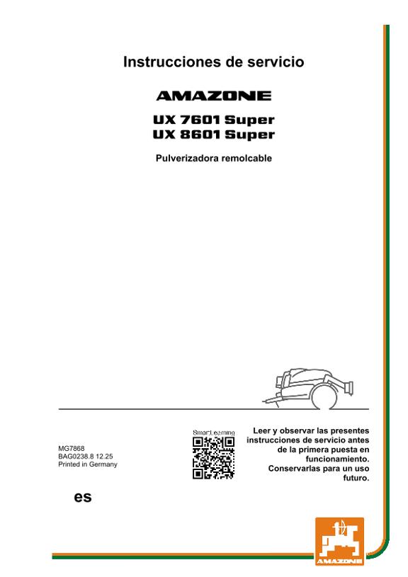 Instrucciones de uso UX 7601, 8601; UX1