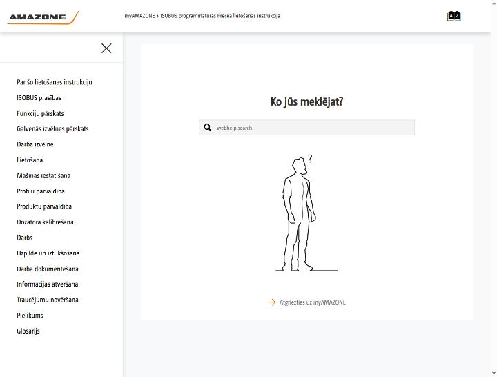 Lietošanas instrukcija ISOBUS-Software Precea