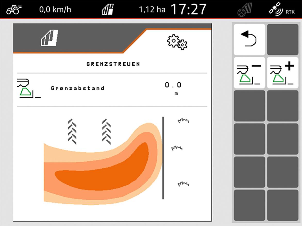Screenshot Amatron4 ZA-TS Ultra Einstellungen Grenzstreuen