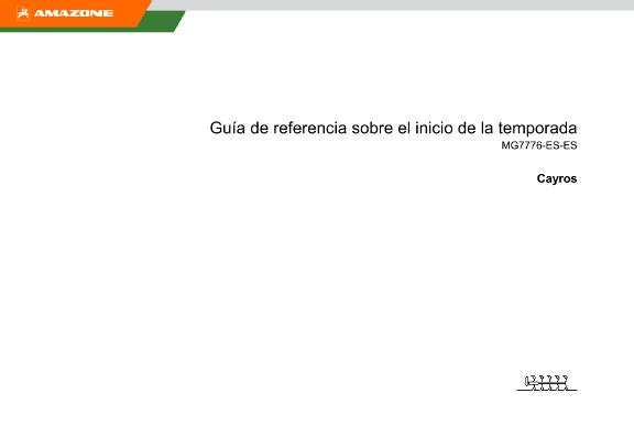 Ayuda orientativa para el inicio de temporada Cayros